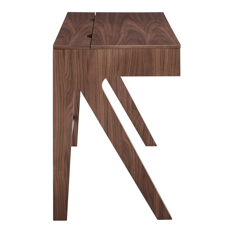 Baker Walnut Brown Wood Desk with Drawers image number 6