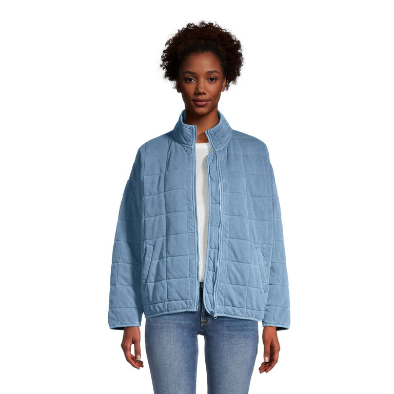 Mineral Wash Olive Quilted Denim Vest Mineral Wash Olive Quilted Denim Vest