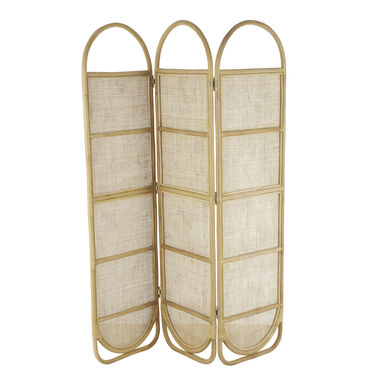 Hespera Woven Rattan  Arched 3 Panel Folding Screen Hespera Woven Rattan  Arched 3 Panel Folding Screen