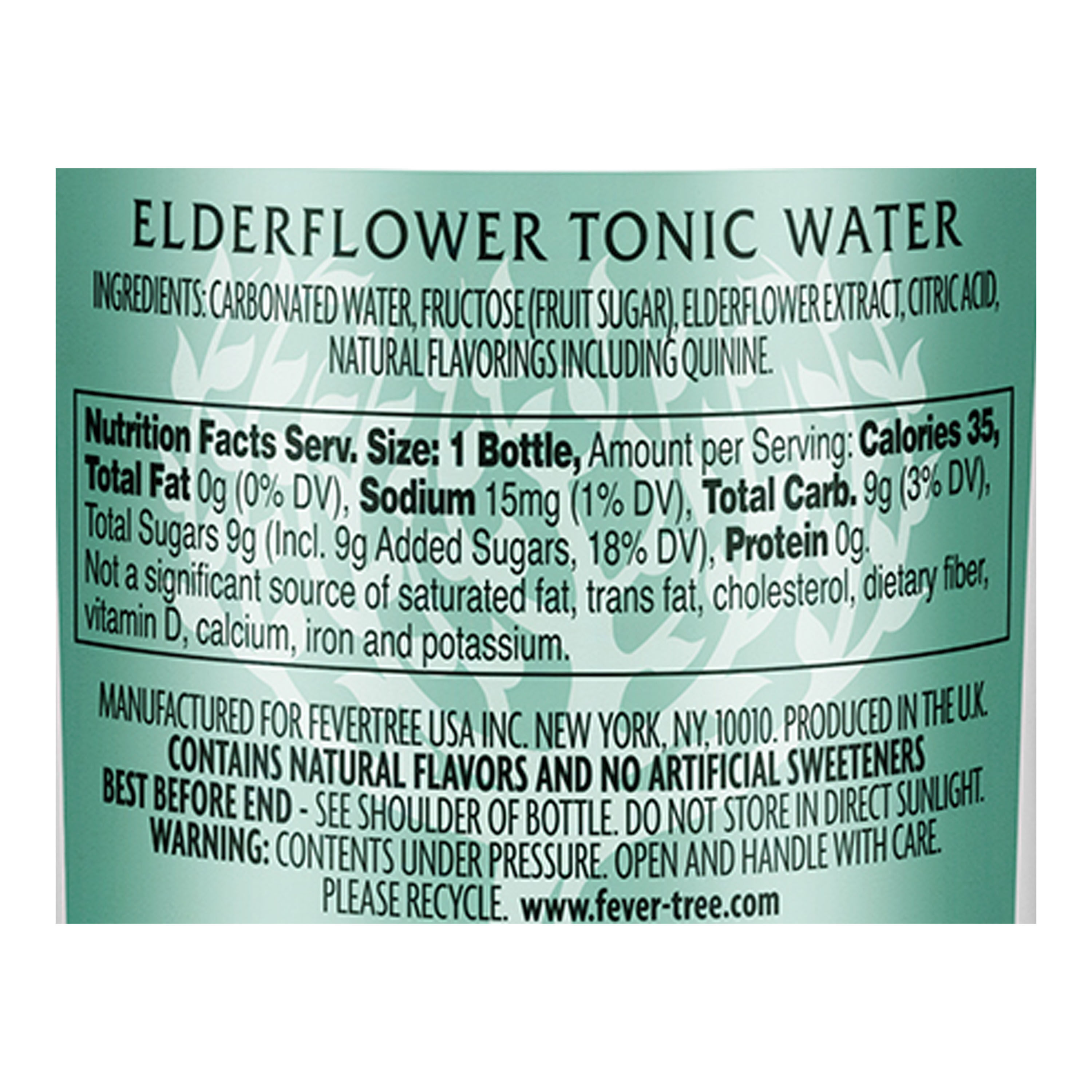 Fever Tree Elderflower Tonic Water 4 Pack image number 1