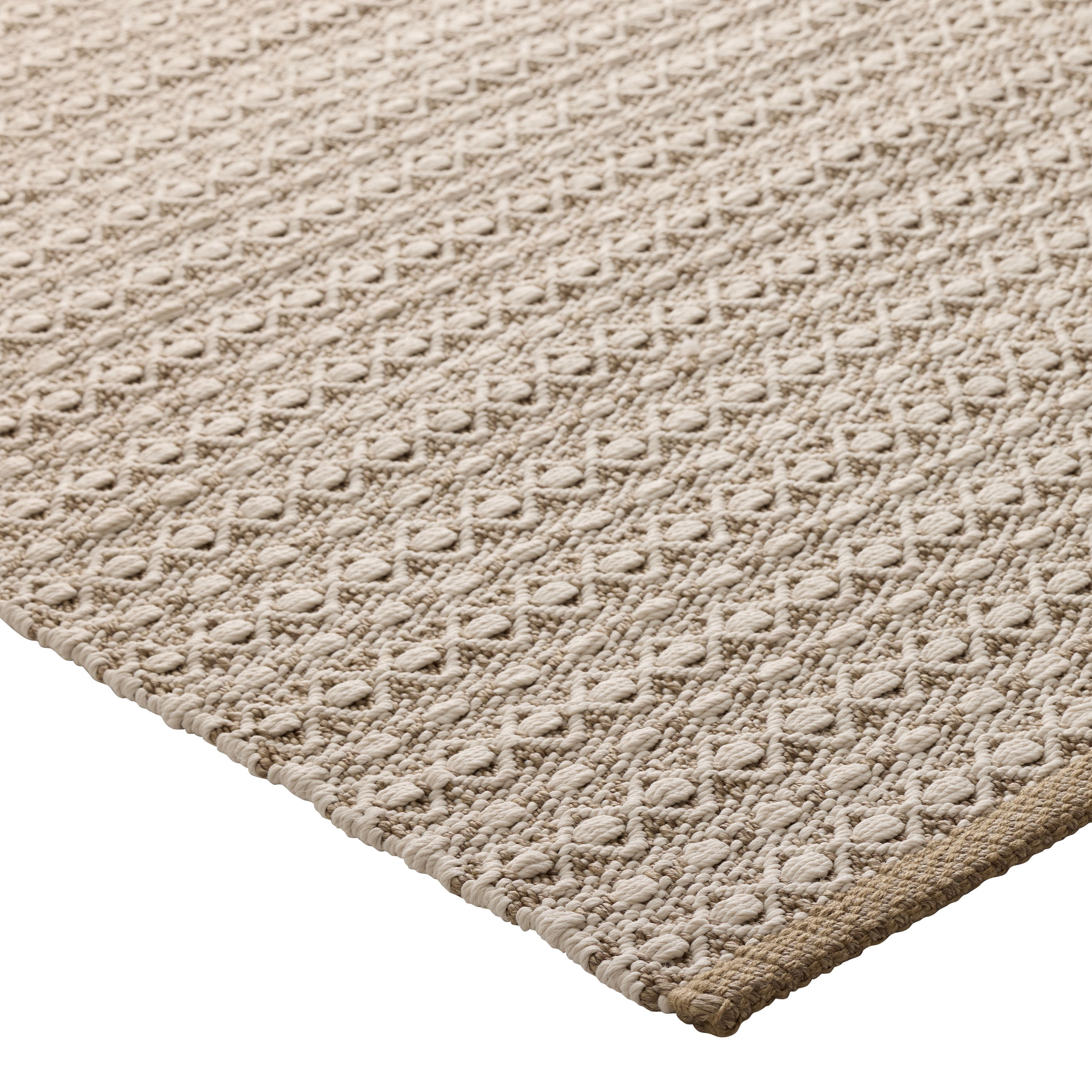 Capitola Natural and White Recycled Indoor Outdoor Rug image number 2