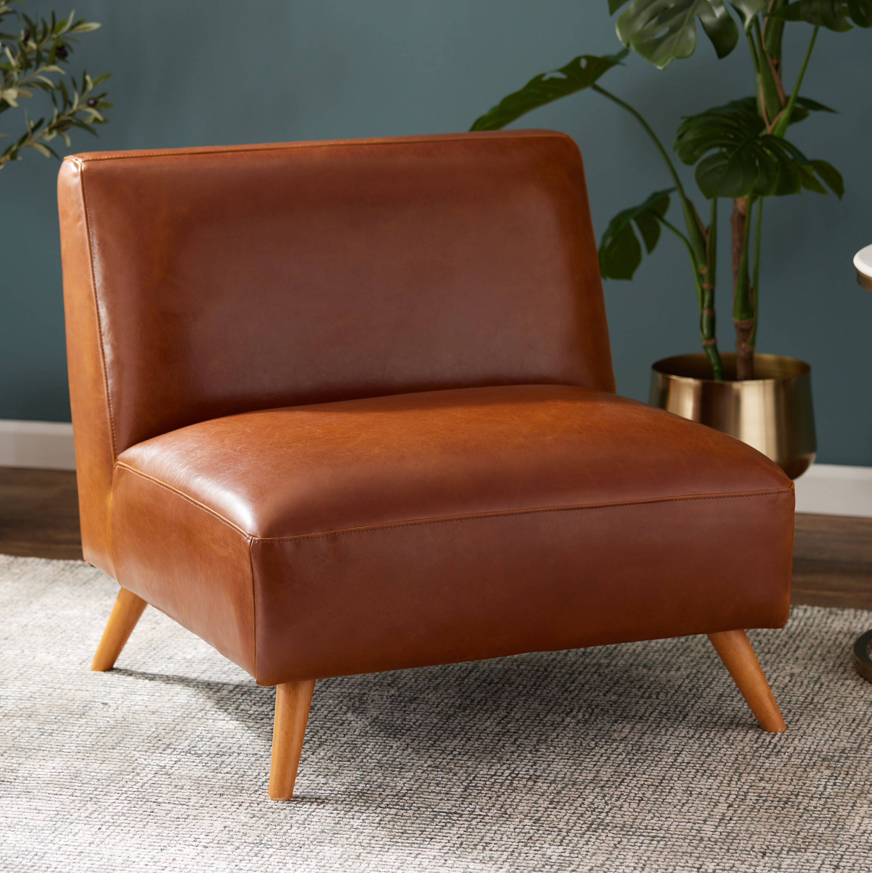 Mid century shop armless chair