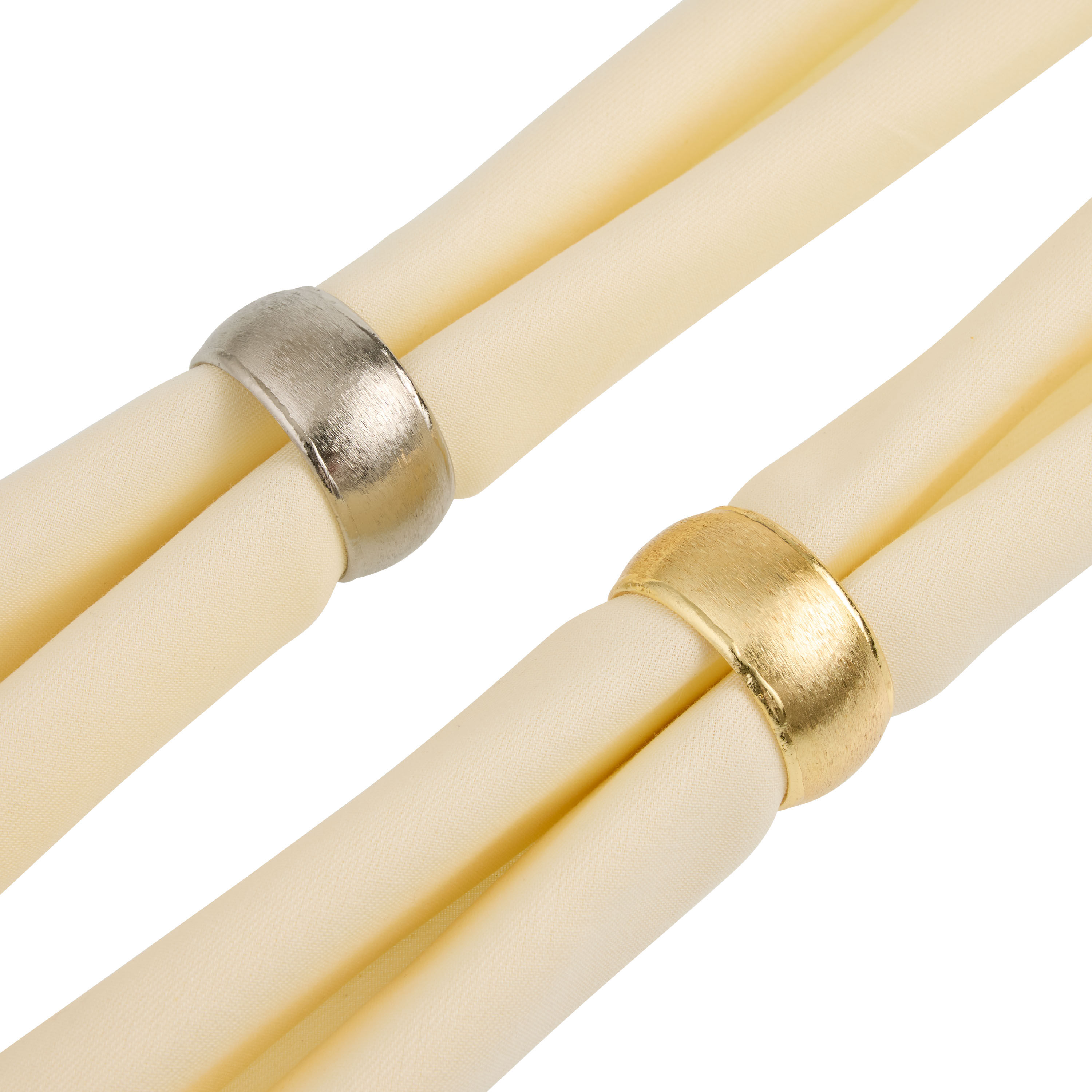 Metallic Metal Napkin Rings Set of 2