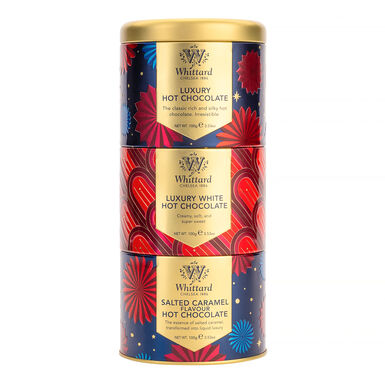 Whittard Assorted Hot Cocoa Mix Stacking Tins 3 Pack Whittard Assorted Hot Cocoa Mix Stacking Tins 3 Pack