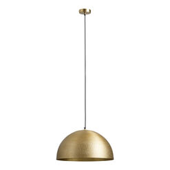Zuri Hammered Brass Dome Pendant Lamp