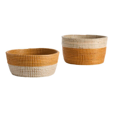 Marigold and Natural Seagrass Basket Marigold and Natural Seagrass Basket