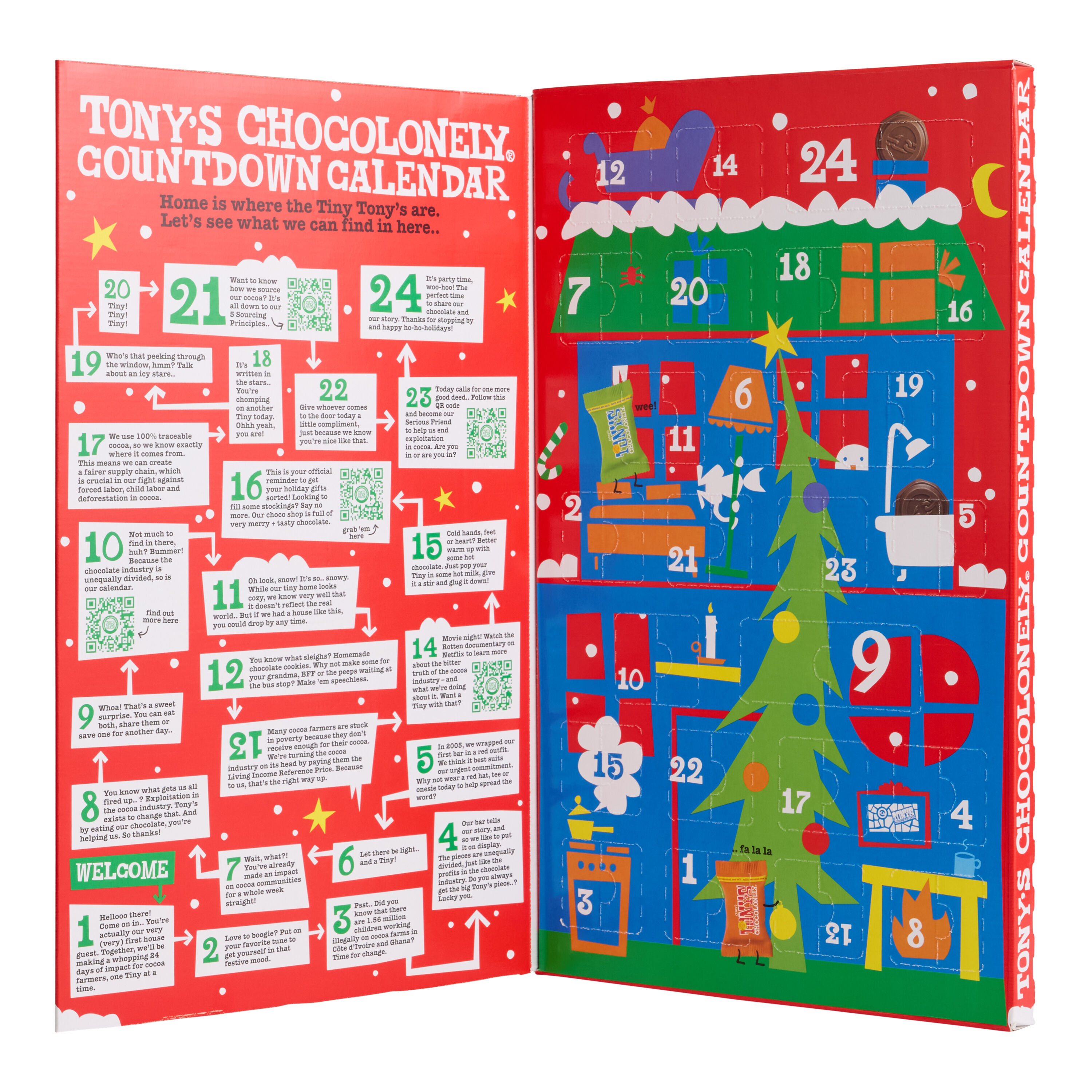 Tony #39 s Chocolonely Assorted Chocolates Advent Calendar World Market