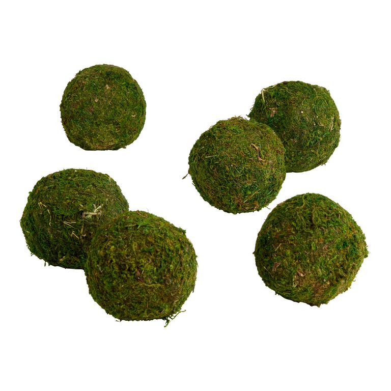 6pc Moss Balls, Decorative Balls | adamsbargainshop