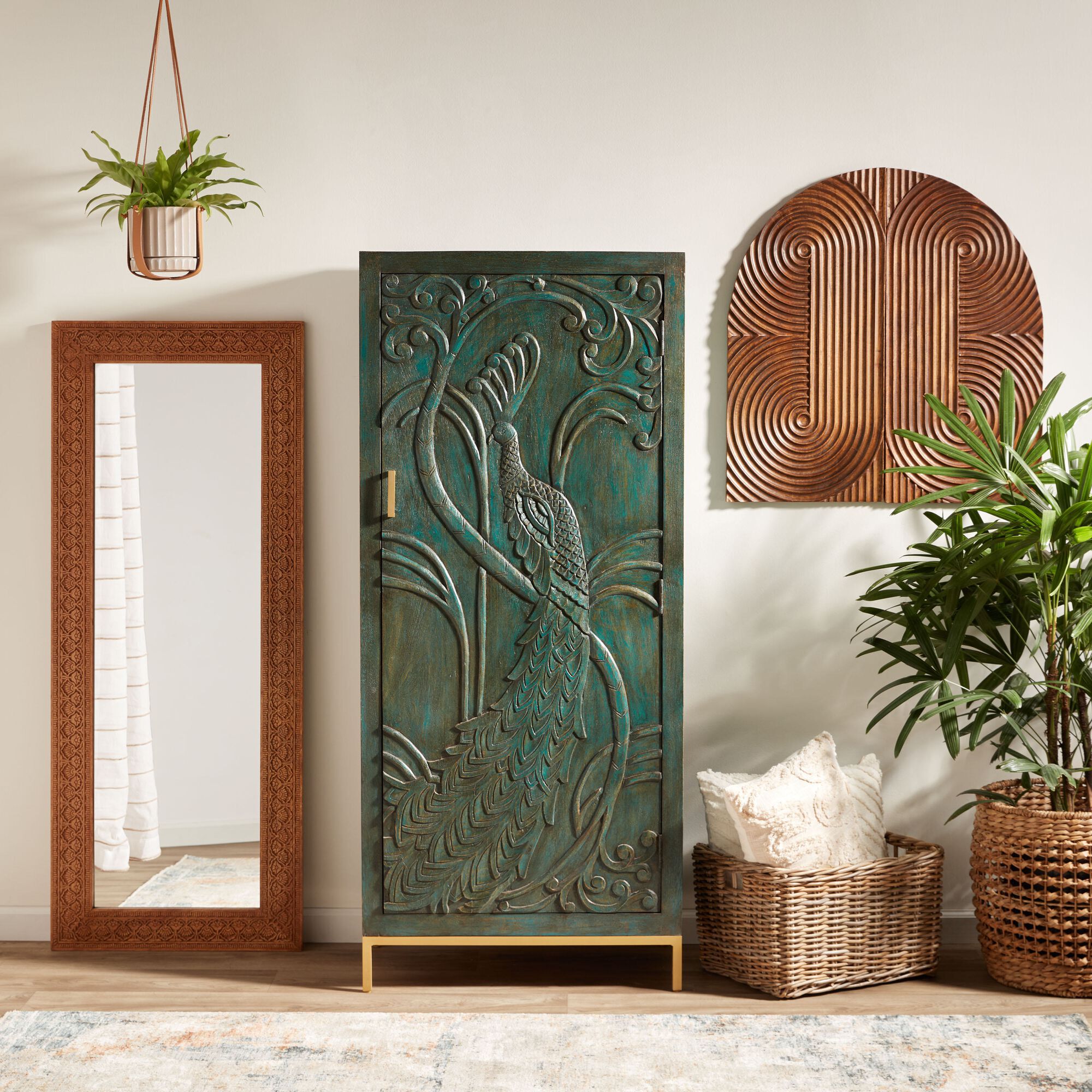 World market online peacock lamp