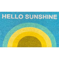 Hello Sunshine Rainbow Coir Doormat