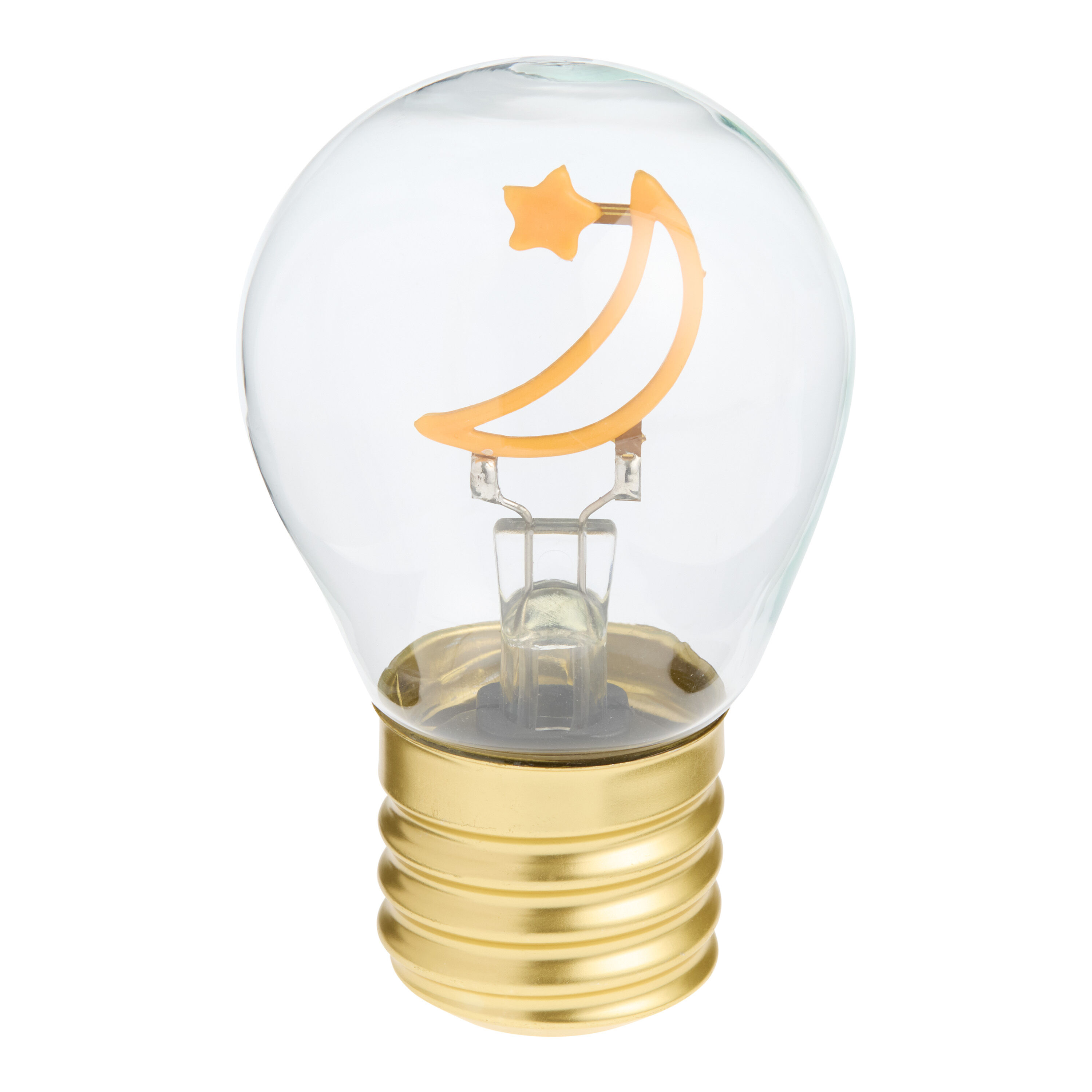 Moon and Star Bulb Shaped Rechargeable LED Light Up Decor World Market