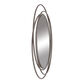 Round Gray Metal Abstract Geometric Wall Mirror image number 2