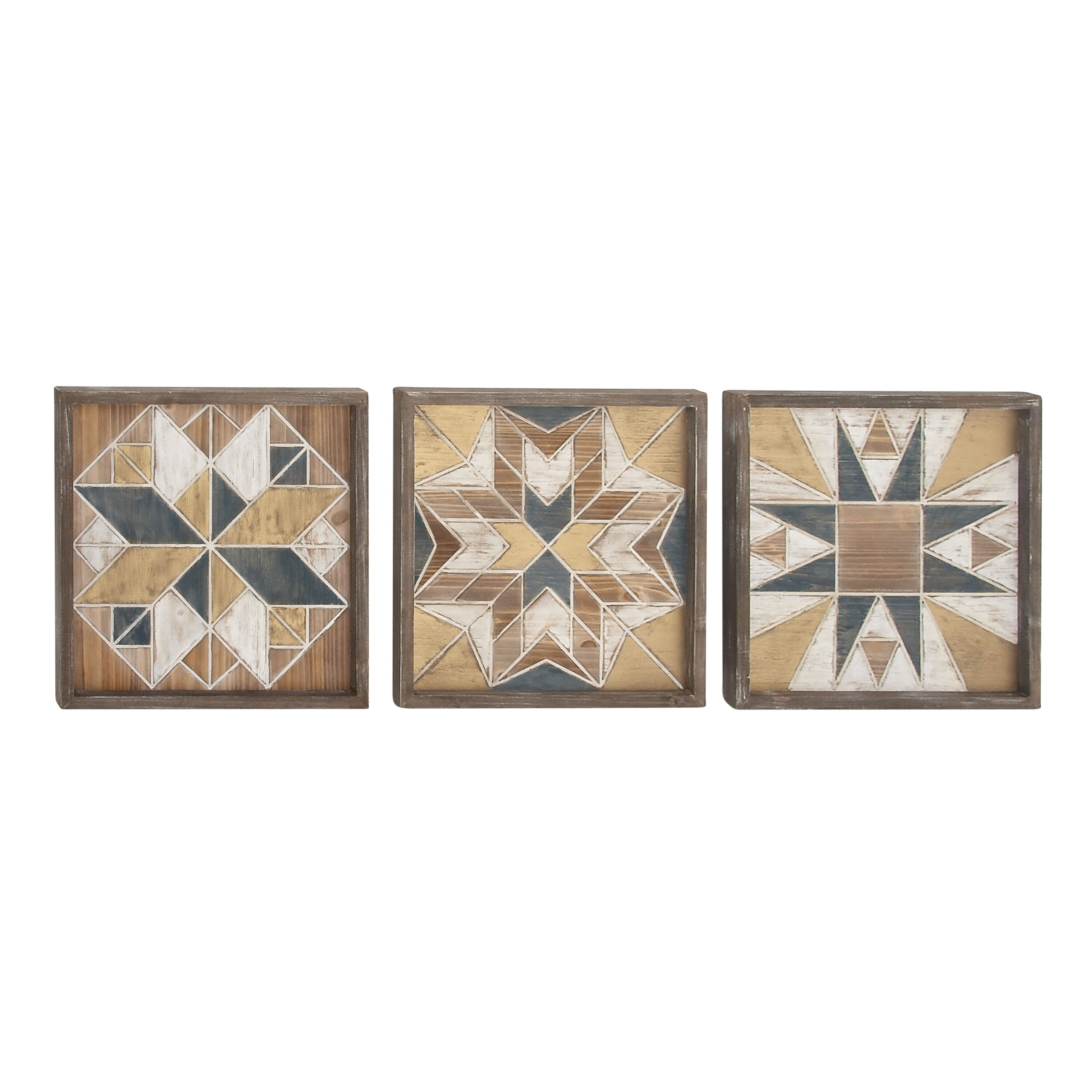 Wood Southwestern Medallion Wall Decor 3 Piece image number 0