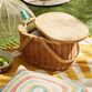 Natural Wicker and Pine Wood Insulated Picnic Basket image number 1