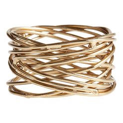 Gold Wire Nest Napkin Rings Set of 4