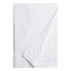 White Sculpted Arches Towel Collection