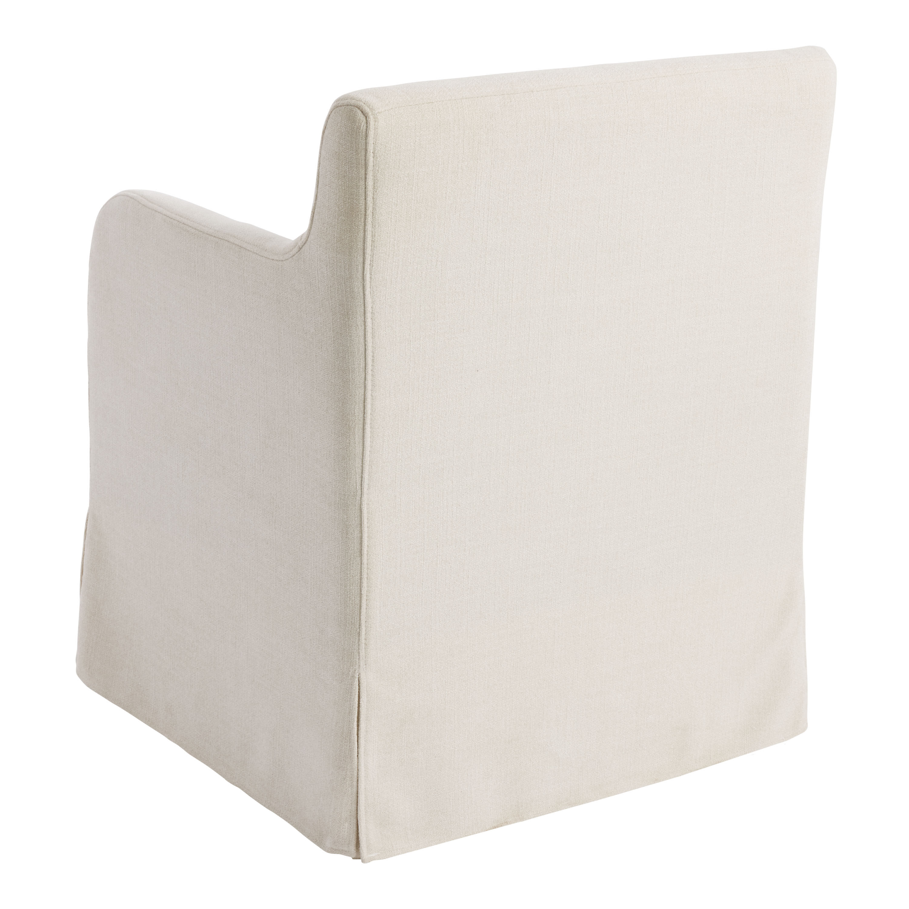 Arielle Textured Woven Upholstered Rolling Dining Chair image number 3