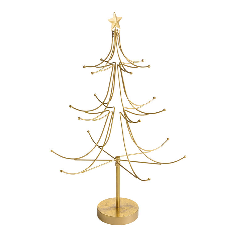 Gold Metal Tabletop Tree Decor image number 1