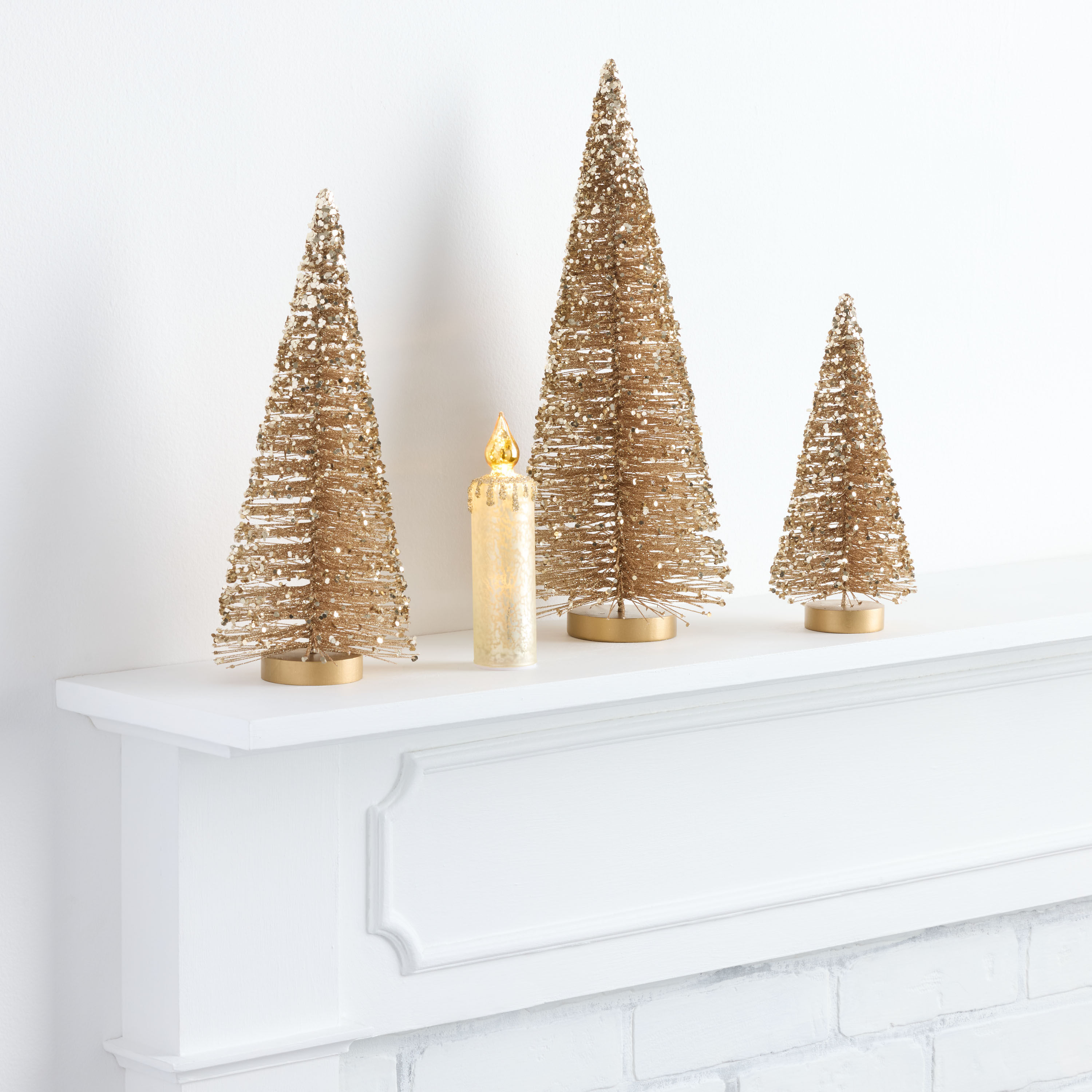 Mercury Glass Candle LED Light Up Decor image number 3