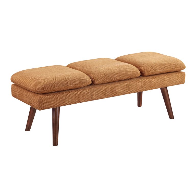 Marian Mid Century Upholstered Bench image number 1
