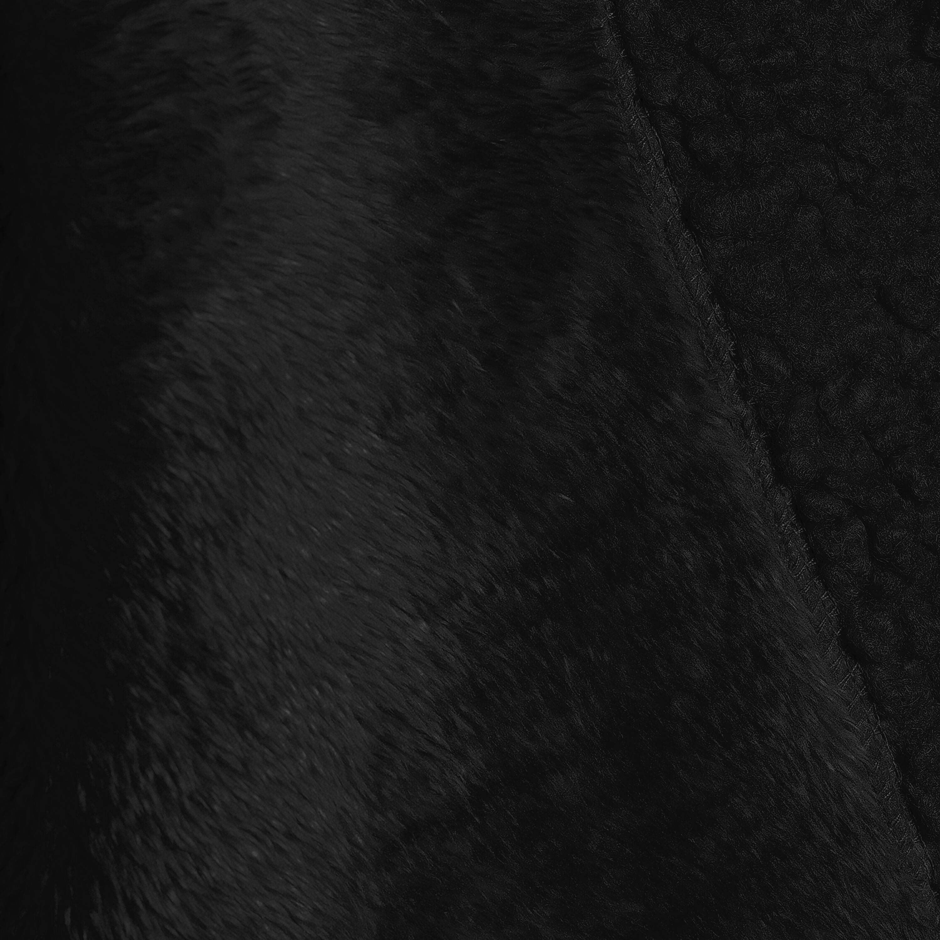 Black Faux Sherpa Shirt Jacket with Pockets image number 3