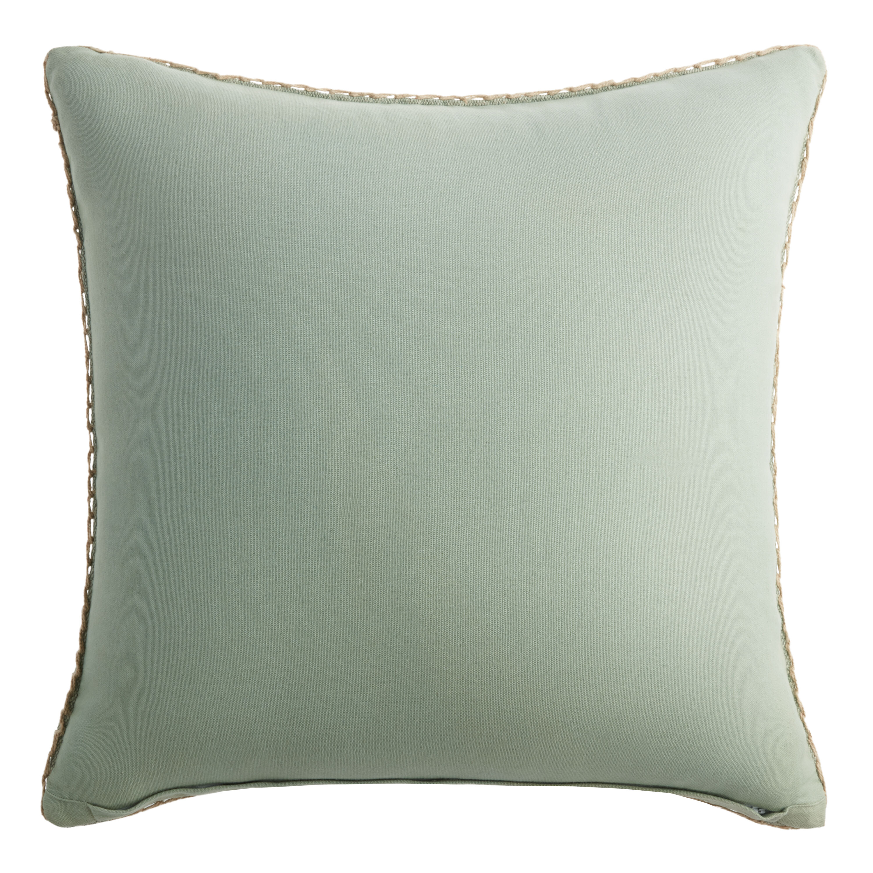 Sage Green Block Print Loop Throw Pillow World Market