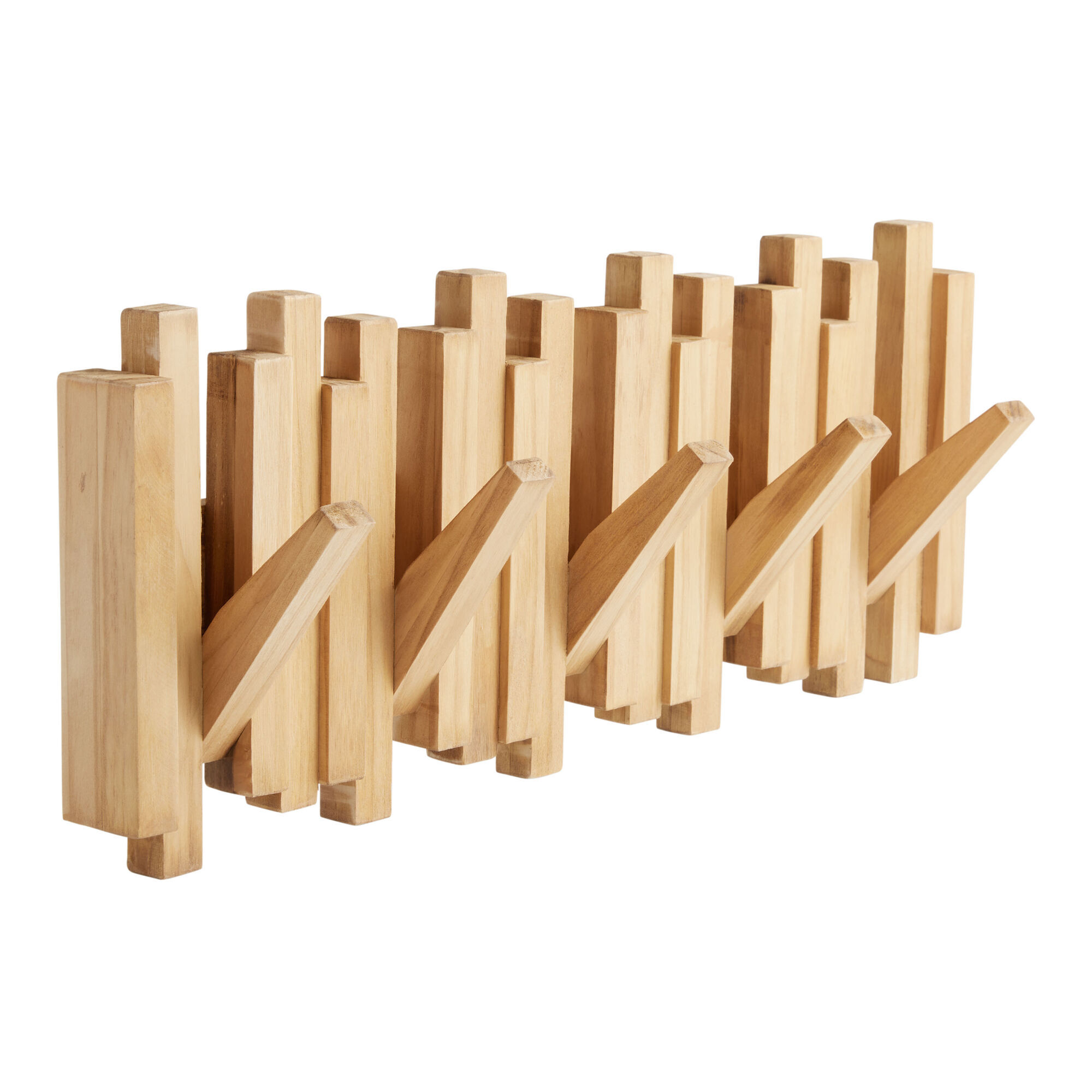 Wooden wall hook rack top