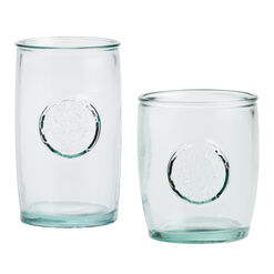 Ribbed Glass Tumbler (Set of 2) Clear, Smoke, Olive and Amber