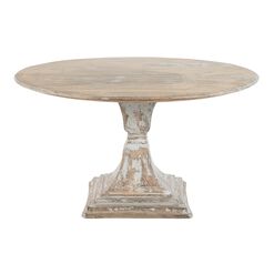 Ridge Round Antique Gray Reclaimed Pine Dining Table