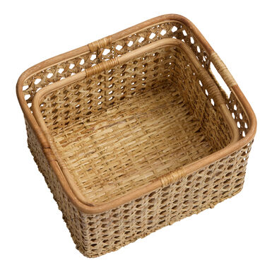 Farrah Natural Rattan Cane Utility Basket Farrah Natural Rattan Cane Utility Basket