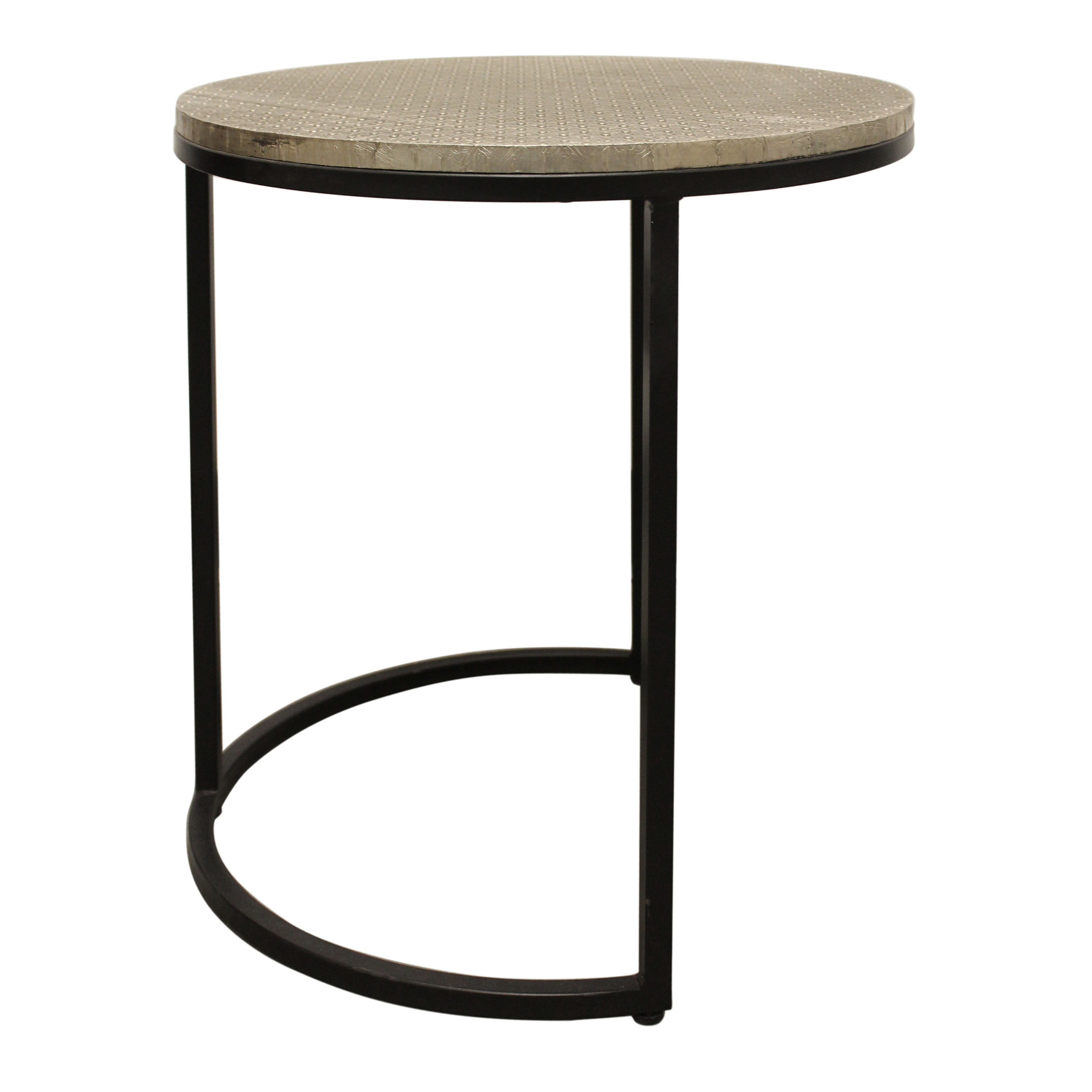 Rodsley Round Metal Clad Nesting Tables 3 Piece Set image number 3