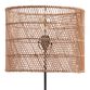 Wavy Open Weave Rattan Drum Table Lamp Shade image number 0