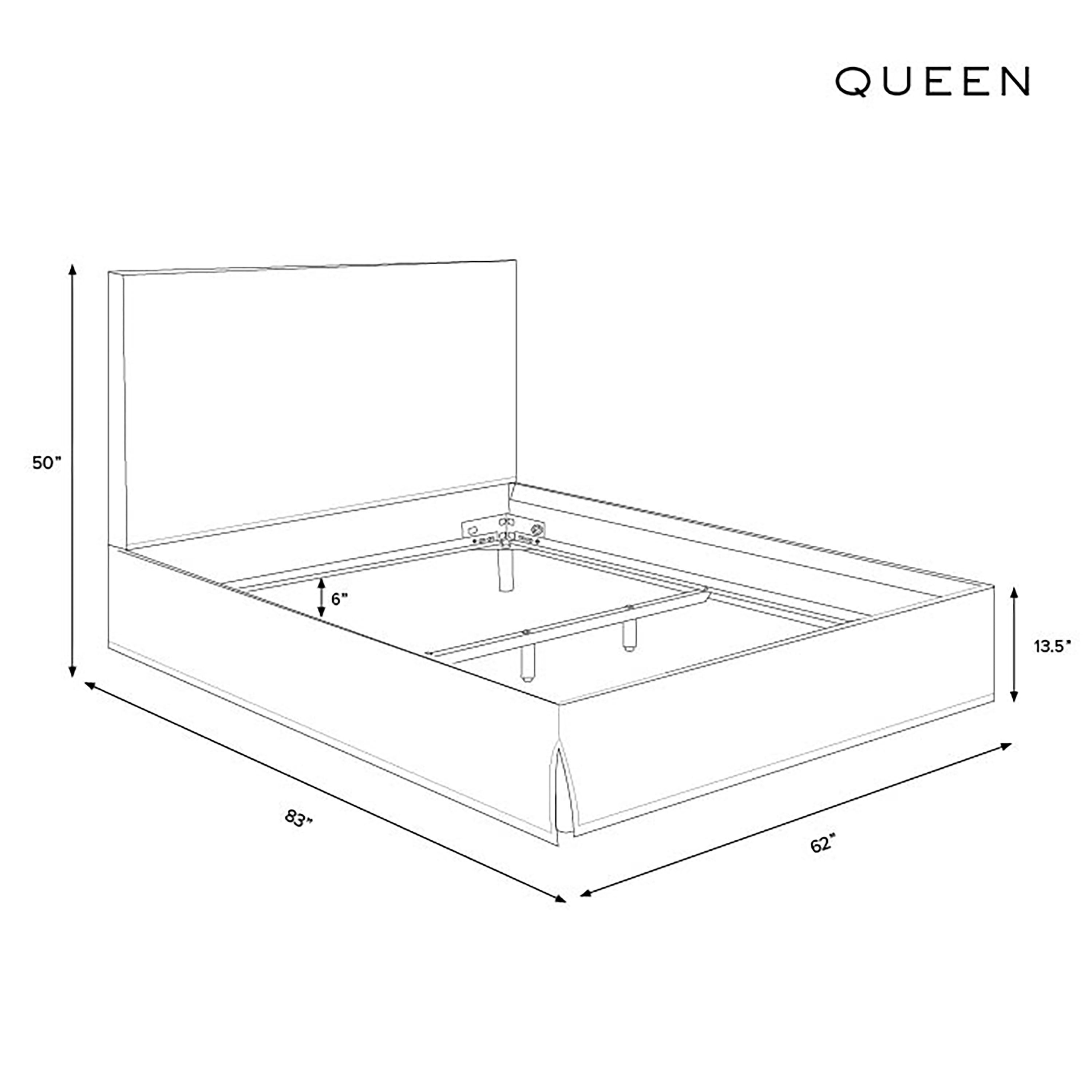 Soraya Linen Slipcover Upholstered Platform Bed image number 5