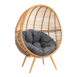 Glen Cove All Weather Wicker Stationary Outdoor Egg Chair