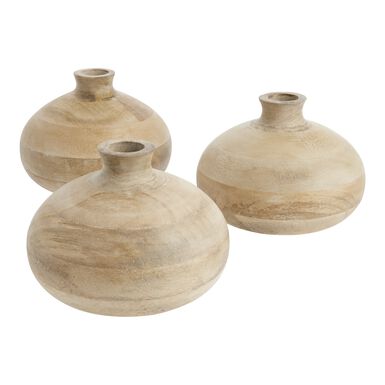 CRAFT Medium Whitewash Mango Wood Vase CRAFT Medium Whitewash Mango Wood Vase