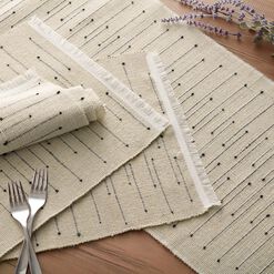 Arusha Black Dot Table Linen Collection