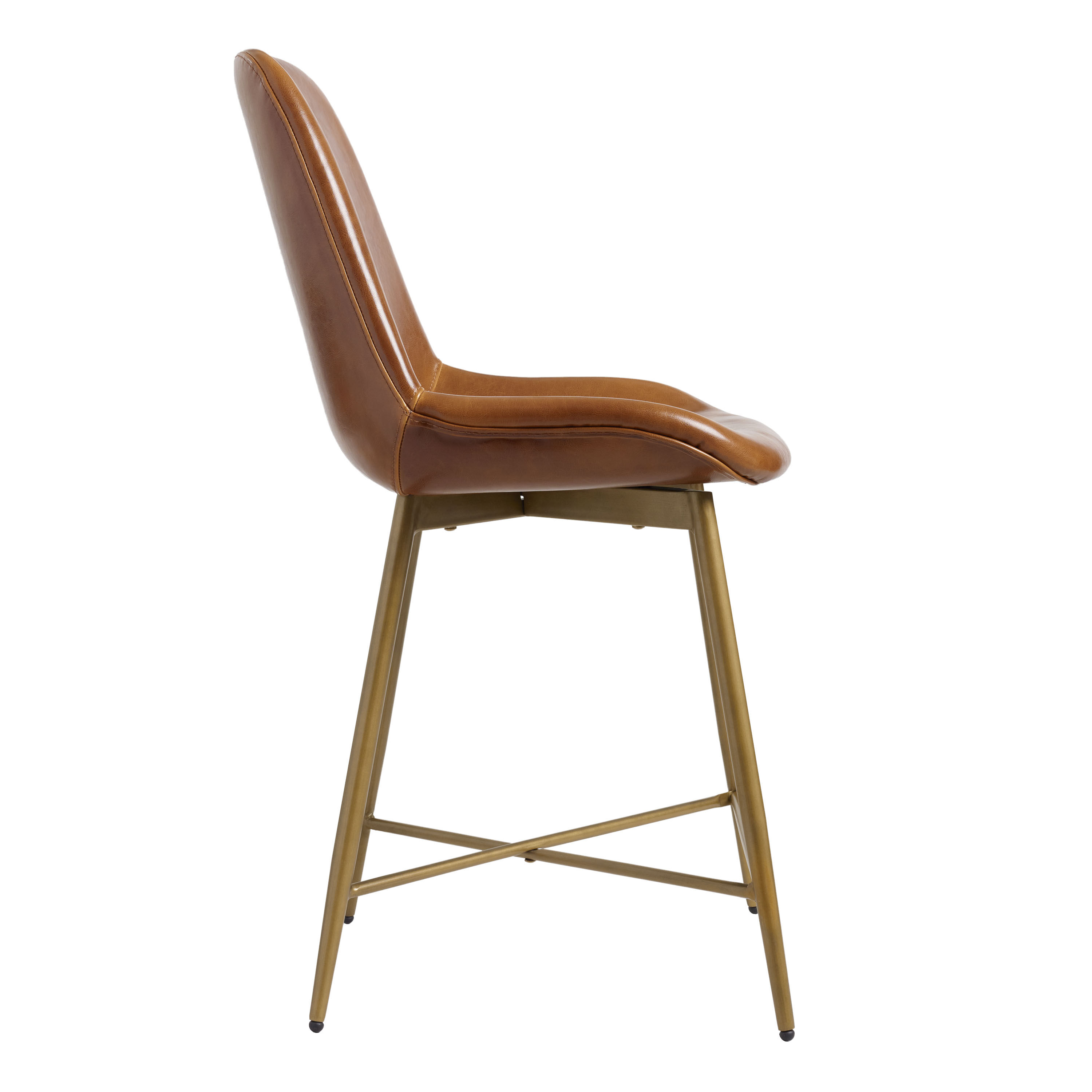 Tyler Bi Cast Leather Molded Counter Stool World Market
