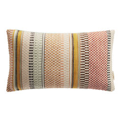 Multicolor Broken Stripe Indoor Outdoor Lumbar Pillow