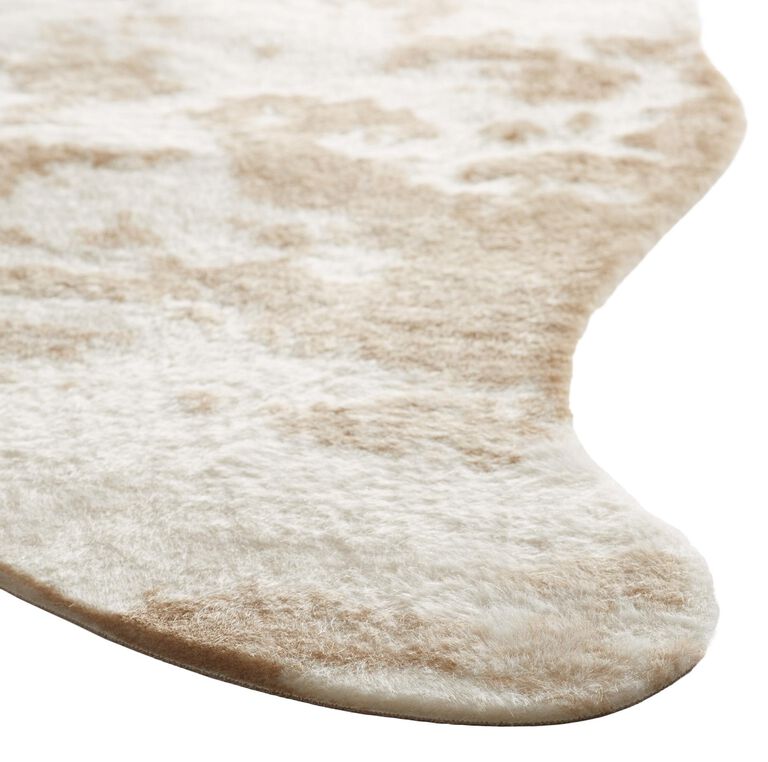 Ivory Printed Faux Cowhide Area Rug image number 3