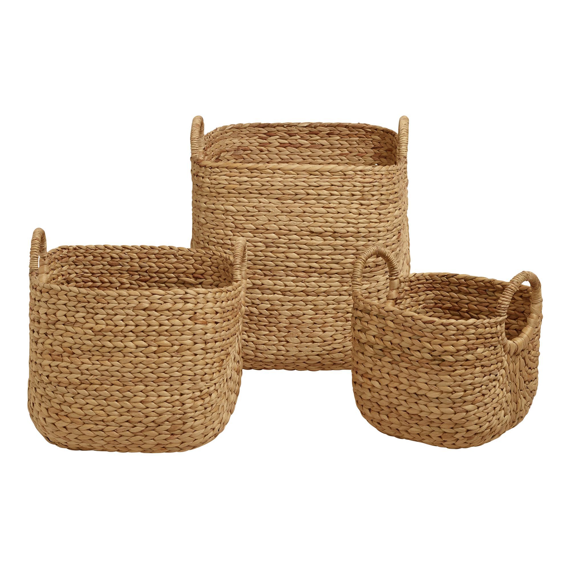 Aimee Square Arrow Hyacinth Basket - World Market