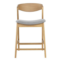 Luella Wood Curved Back Counter Stool