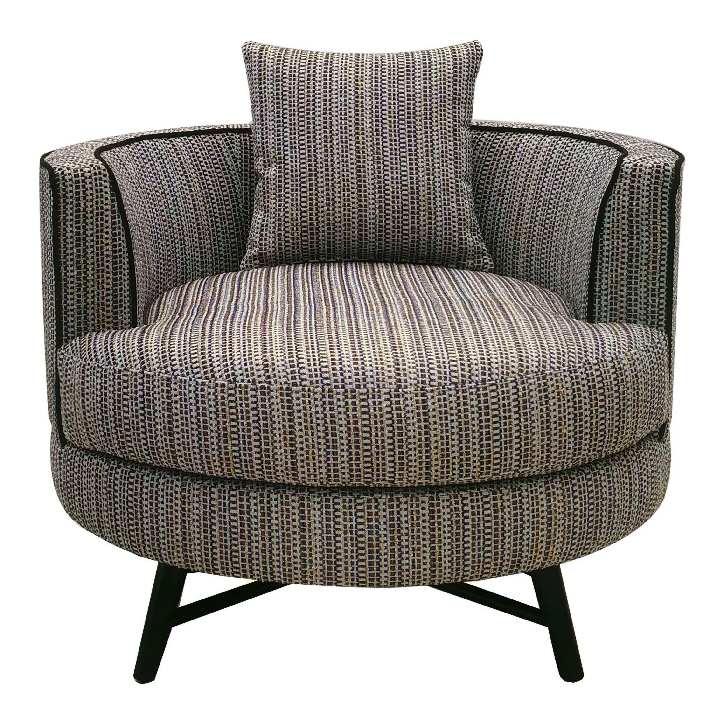 Casey Barrel Upholstered Swivel Chair image number 2