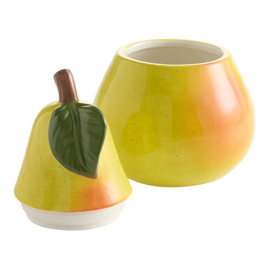 Harvest Bounty Ceramic Pear Hand Painted Figural Cookie Jar Harvest Bounty Ceramic Pear Hand Painted Figural Cookie Jar