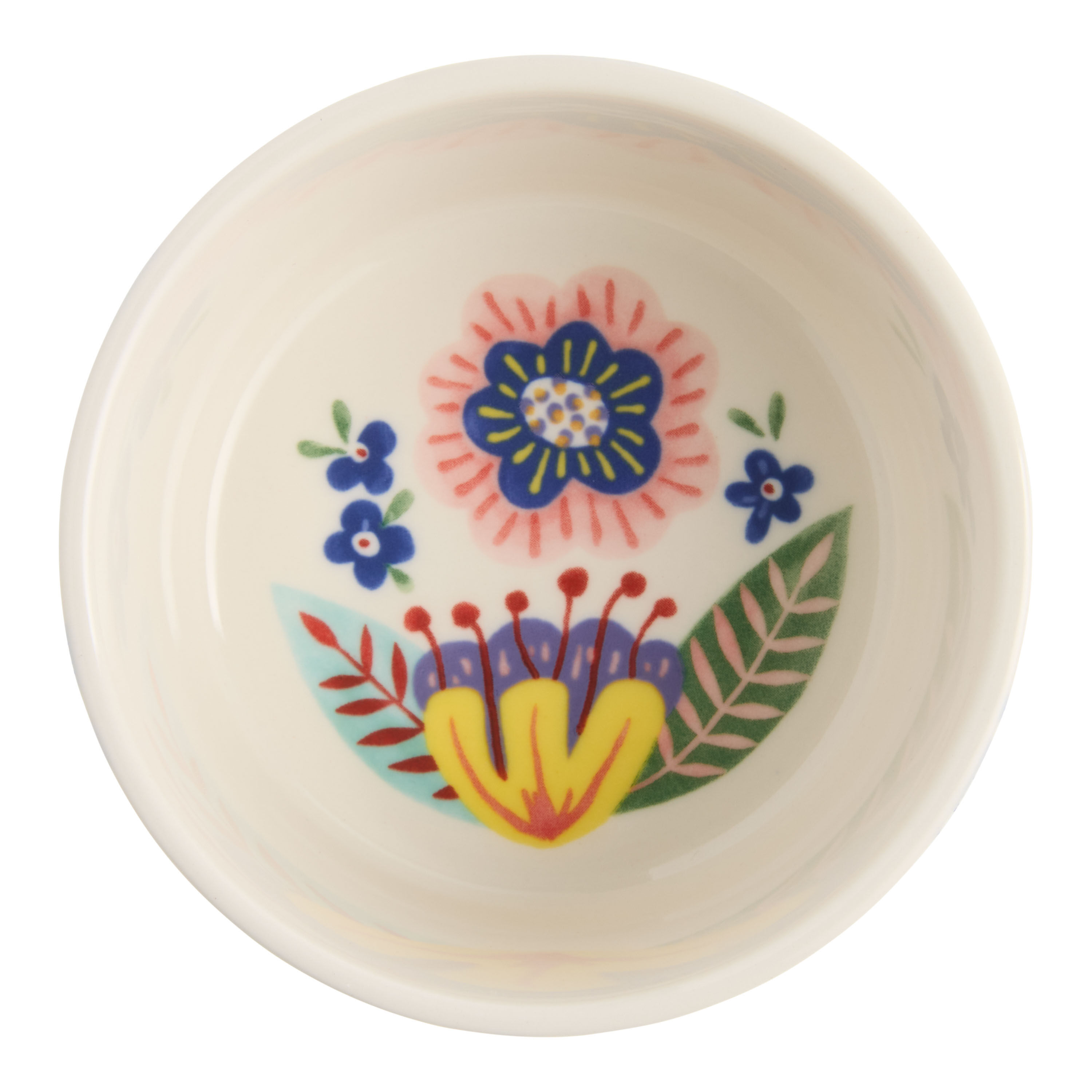 Multicolor Ceramic Floral Ramekin image number 2
