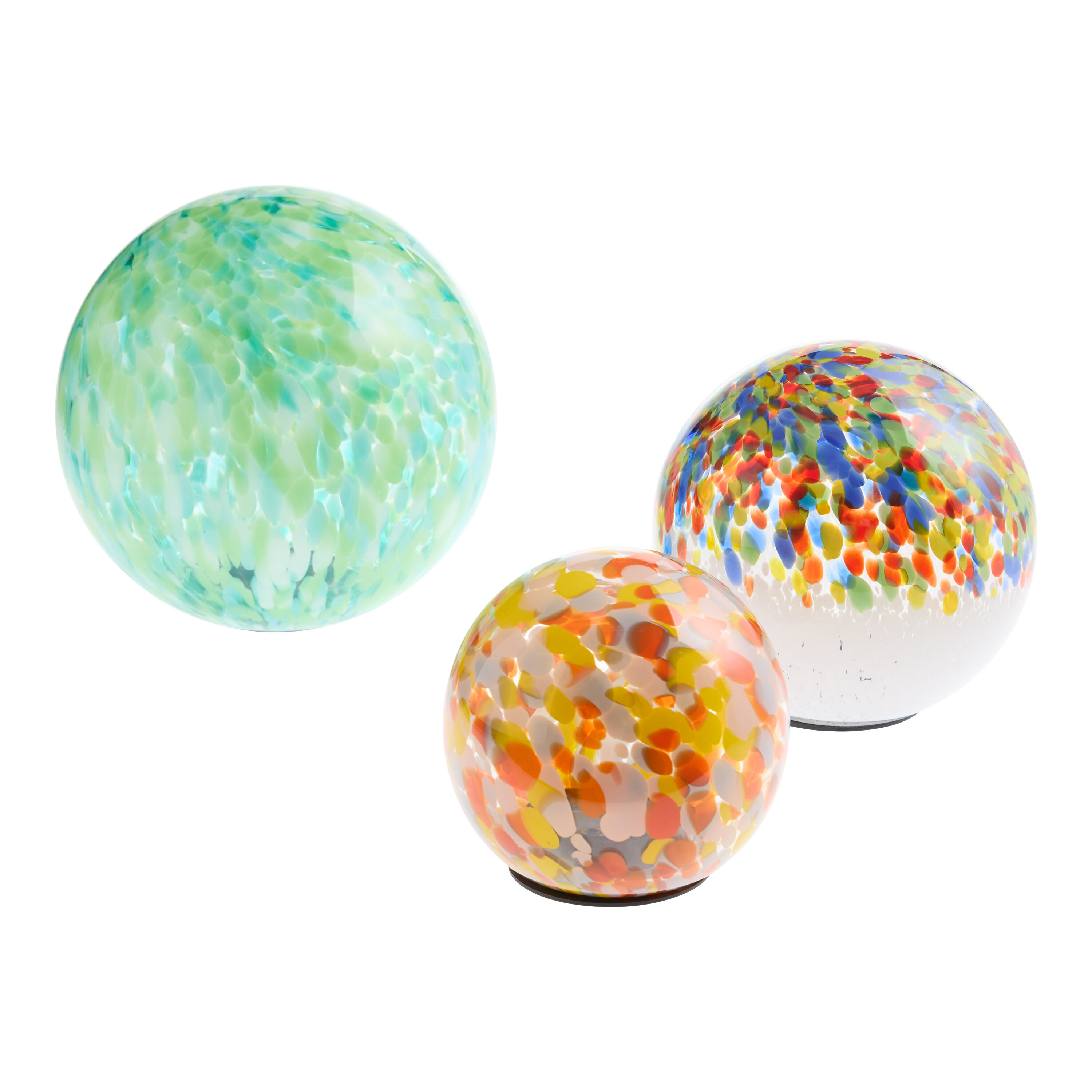 Confetti Blown Glass Orb Solar LED Lamp image number 2