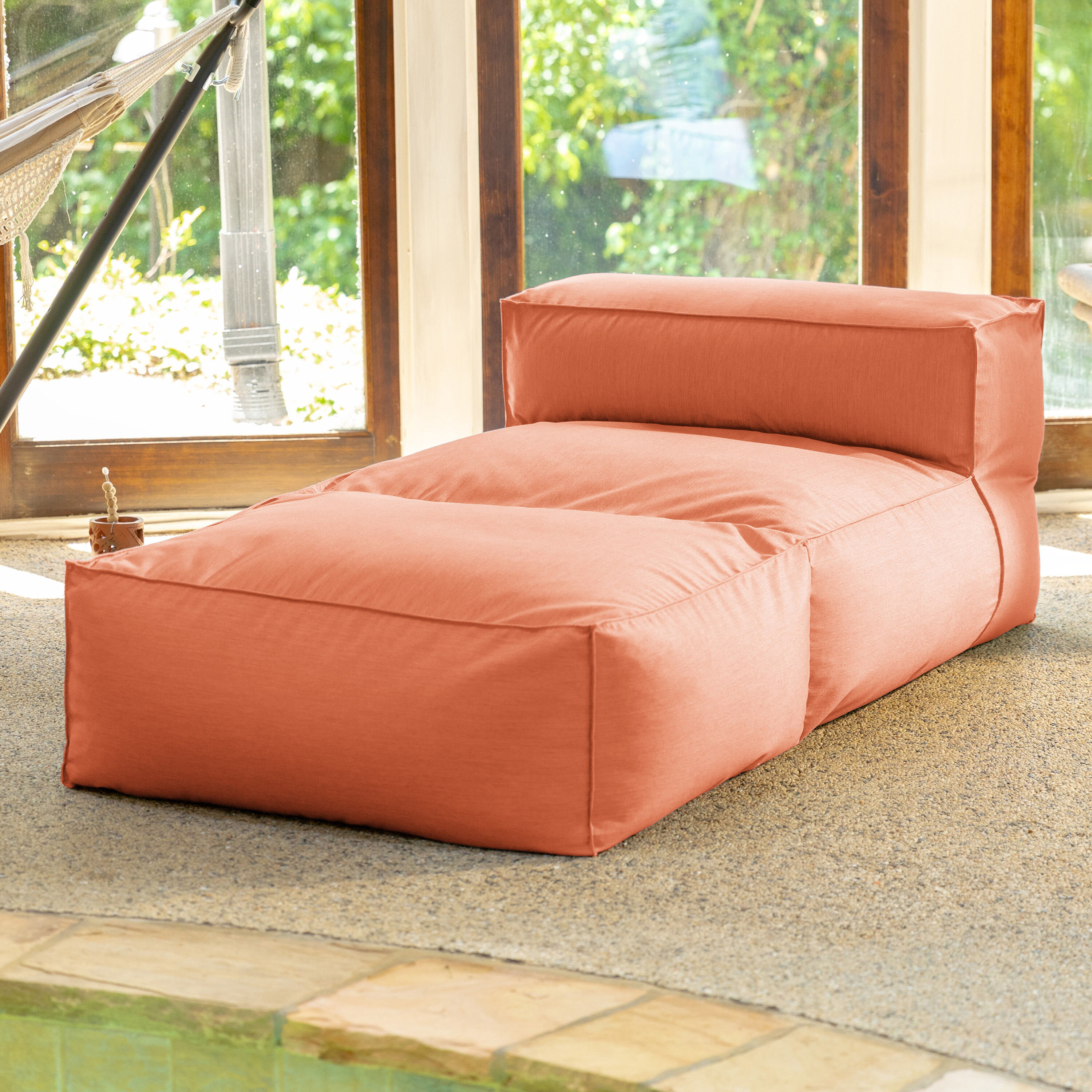 Braylon Sunbrella Modular Outdoor Bean Bag Chaise Lounge image number 2