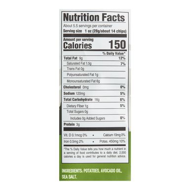 Boulder Canyon Avocado Oil Sea Salt Potato Chips Boulder Canyon Avocado Oil Sea Salt Potato Chips