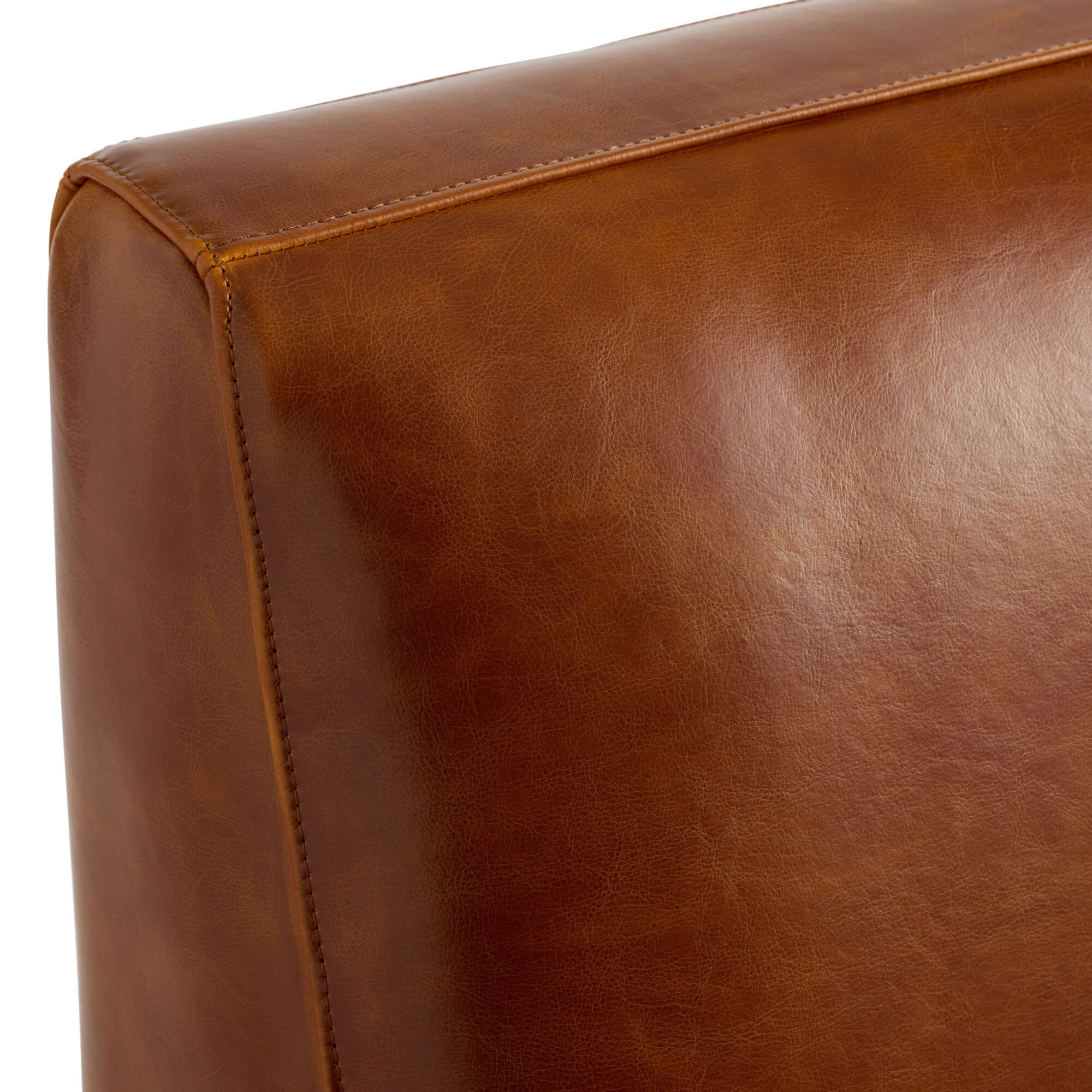 World market store cognac leather chair
