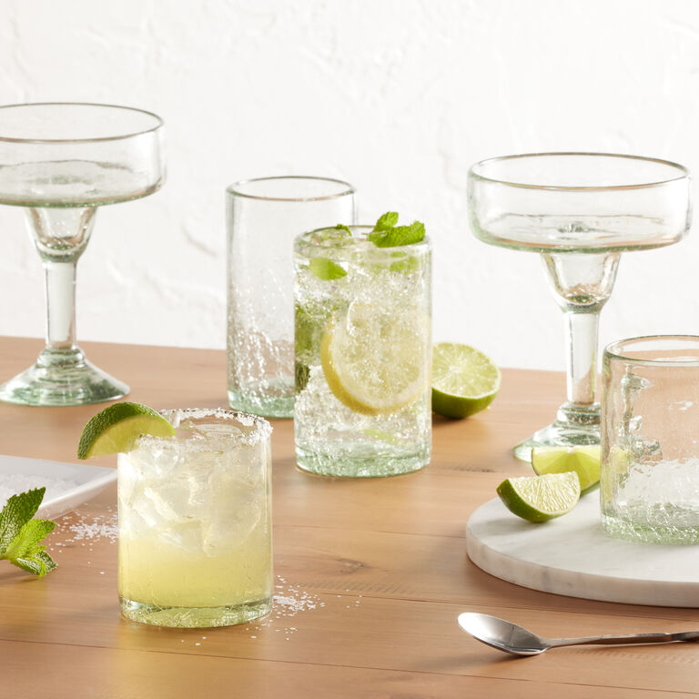 Glass Drinking Glasses Water Glasses,Mojito Glass Cups,Bar Glassware,Iced Coffee Glasses Mixed Drink Cocktail Glass for Homes, Bars,Dessert Shops,Ice