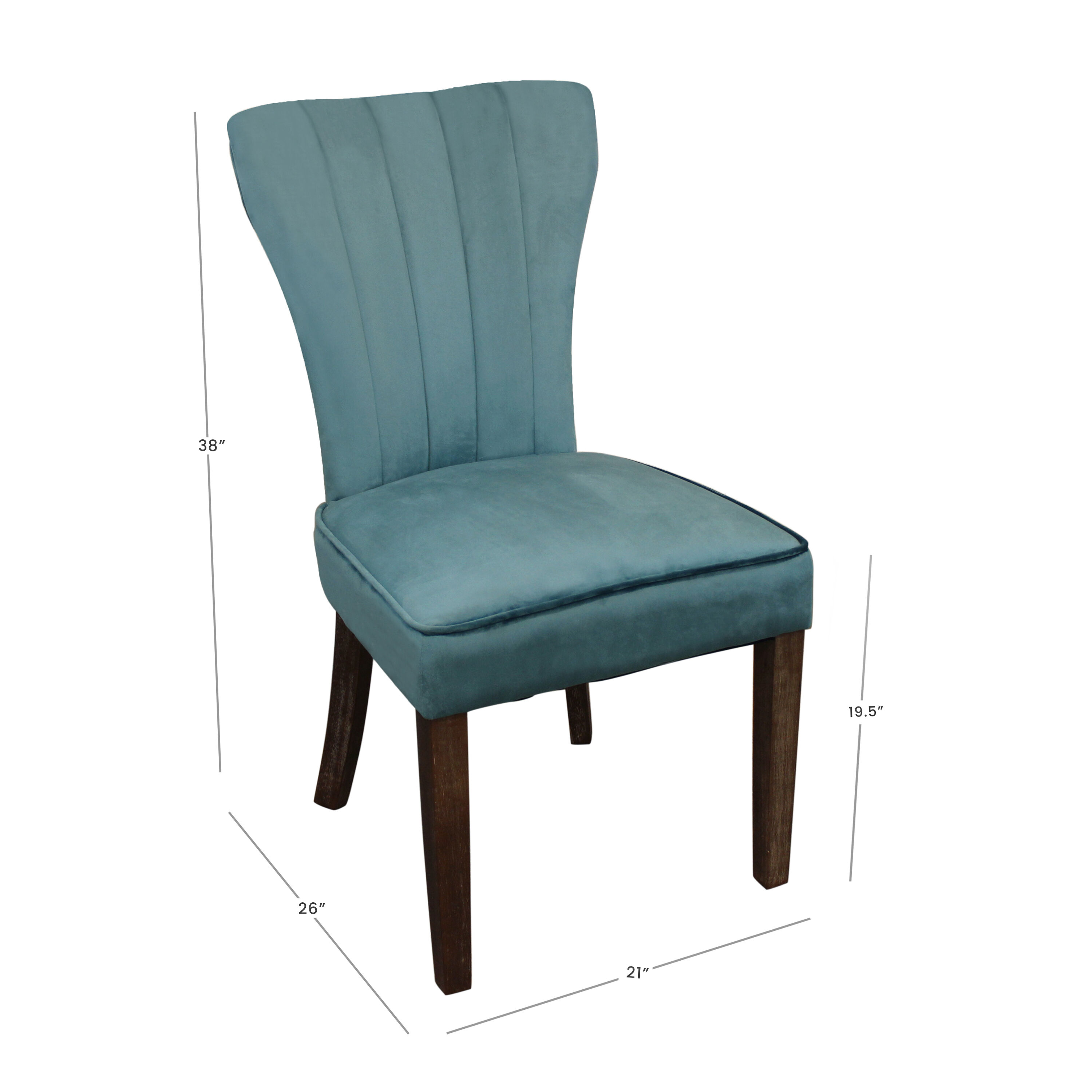 Lillie Velvet Tufted Upholstered Dining Chair 2 Piece Set image number 4